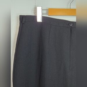 Lindor Women's Size 14 Black Maxi Skirt Front Slit Belt Loops Button Front